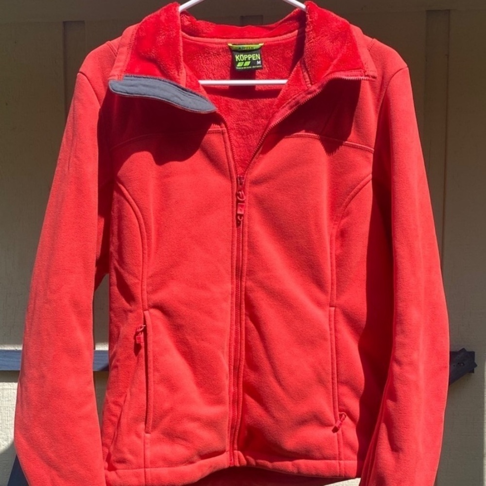 Koppen plush fleece lined zip up‎ womens jacket size medium